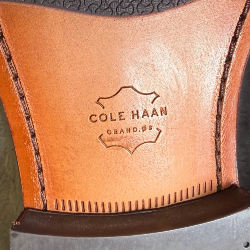 Cole Haan Mens Size 12M Leather Derby Dress Shoes Brown Lace Up Oxford Comfort